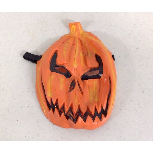Vintage Halloween Pumpkin Mask Latex Rubber - Picture 1 of 7